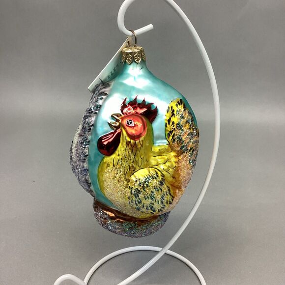 Christopher Radko Three French Hens 12 Days Of Christmas Glass Ornament W/ Tag - Picture 1 of 10